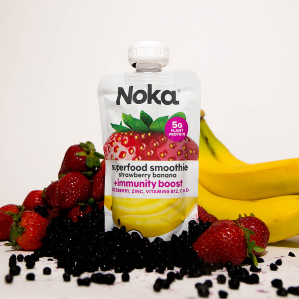 Strawberry Banana, Superfood Smoothie + Immunity Boost